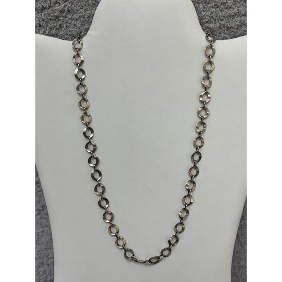 Milor 925 Sterling Silver Oval Link Chain Necklace 20" #63598 - Picture 1 of 4